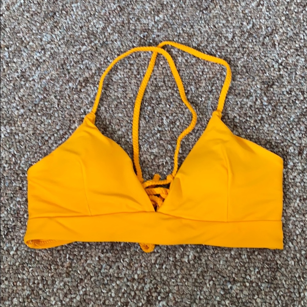 Mustard yellow bikini top
